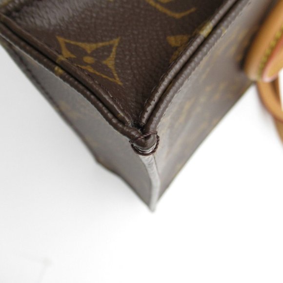 LOUIS VUITTON Petit Sac Plat Shoulder Crossbody Bag Monogram leather Used - Picture 8 of 11